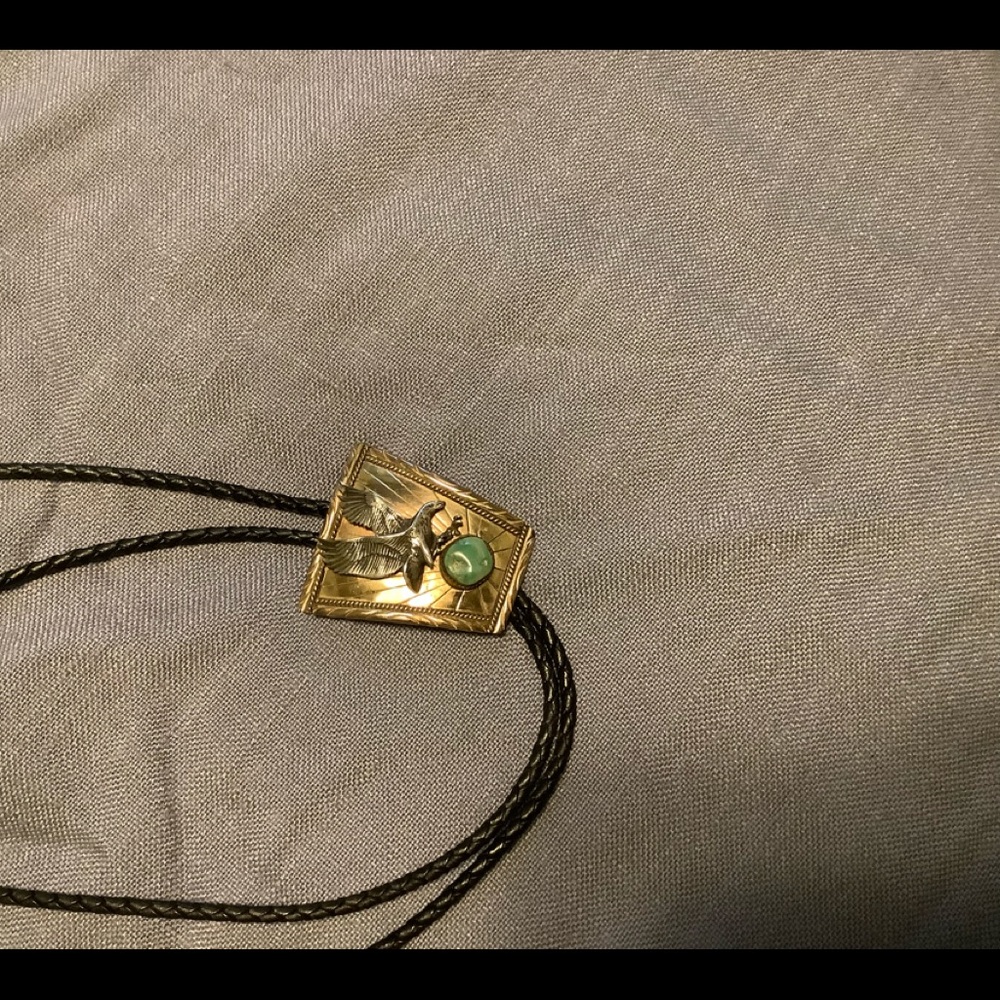 STERLING EAGLE BOLO TIE - Picture 3 of 4